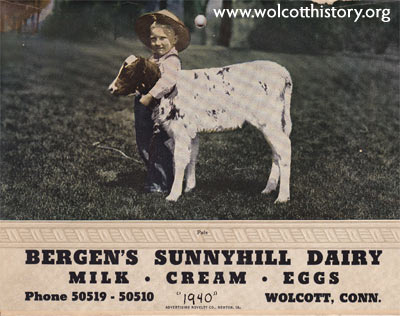 Bergen's Dairy 1940 calendar