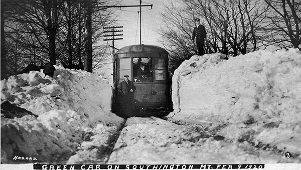 Green Line in snowstorm 1920