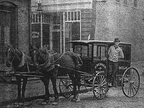 James Bergen's milk wagon