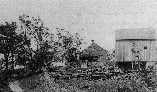 original Solomon Alcott House and barn