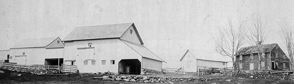 James Alcott House and barn ca 1900