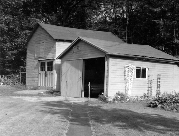 barn and garage in the early 1950s