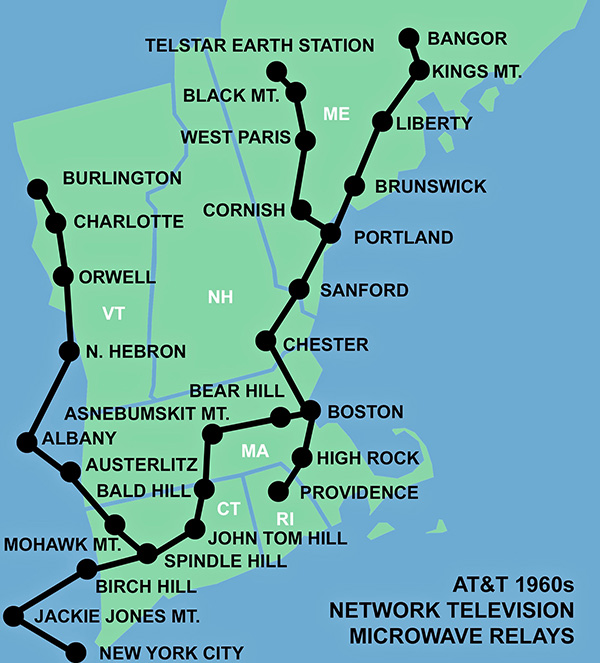 Microwave Relays map