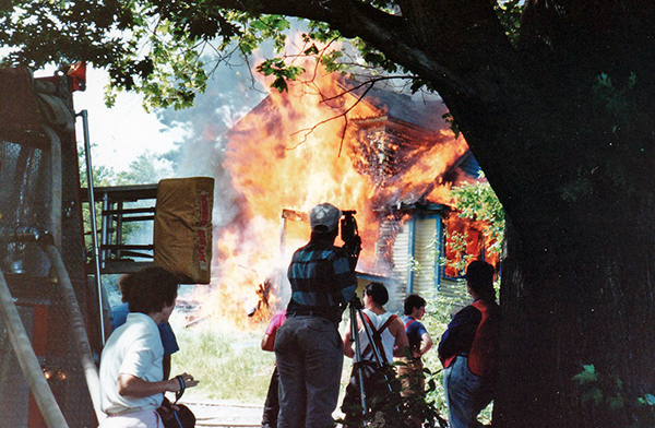 burning of the Hart house