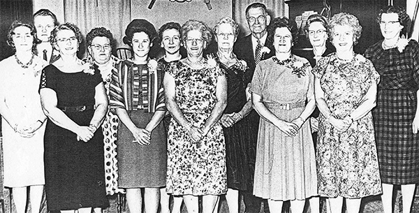 Grange members at a meeting in the late 1950s