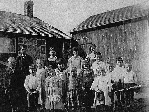Woodtick Stone School prior to the 1898 addition
