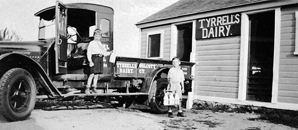  Milk truck in front of Tyrrell's Dairy