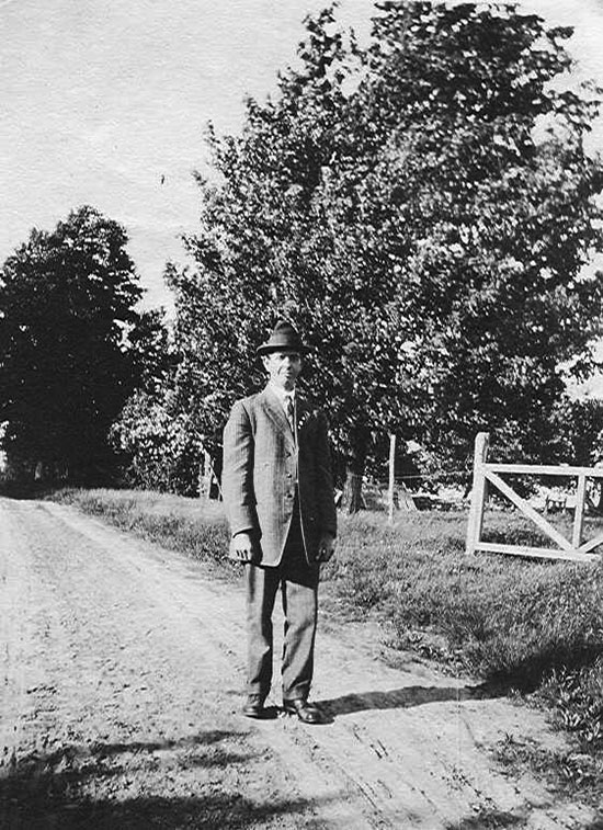 Harold Pierpont on farm