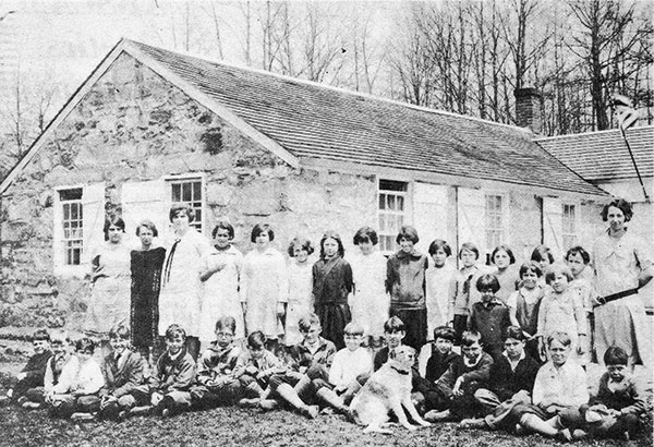 students of Wolcott's Old Stone School