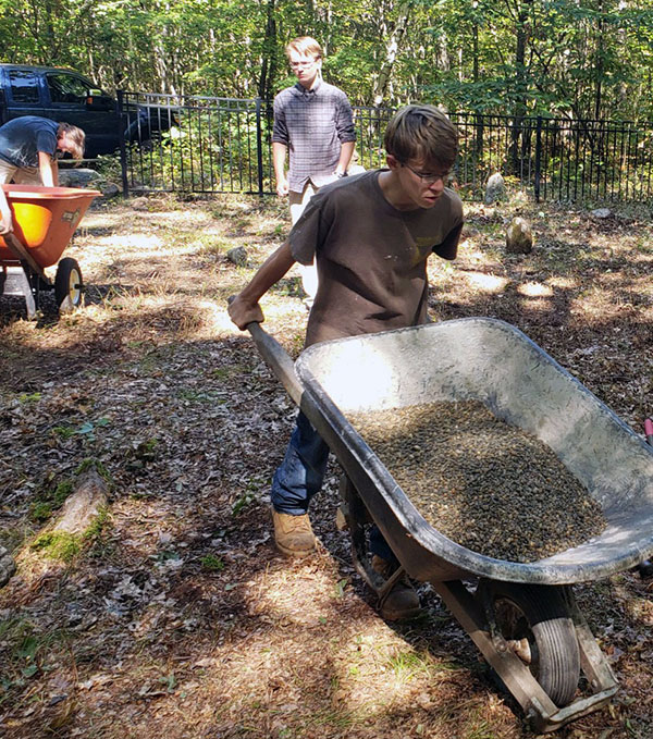 Ben with wheelbarrow