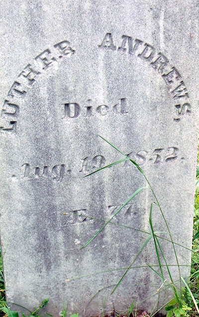 Luther Andrews tombstone