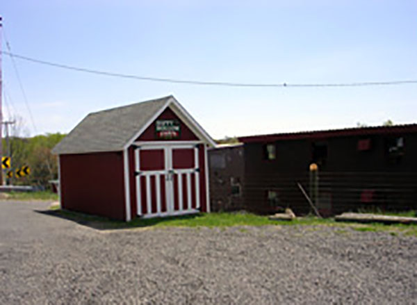 Rebuilt barns at Happy Hollow Farm