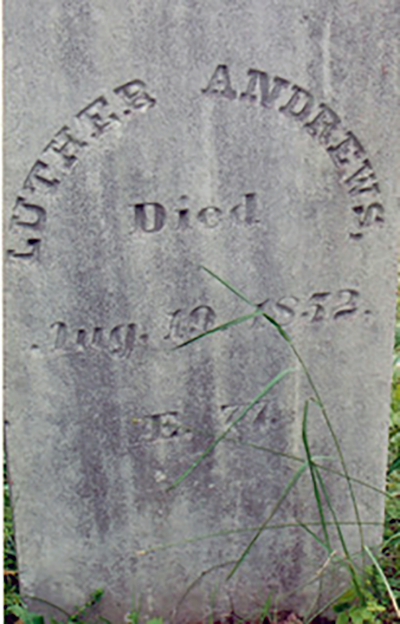 Luther Andrews tombstone