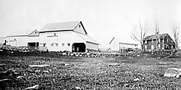 James Alcott House and barn