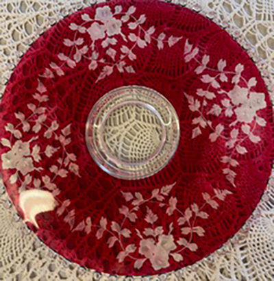Depression glass platter