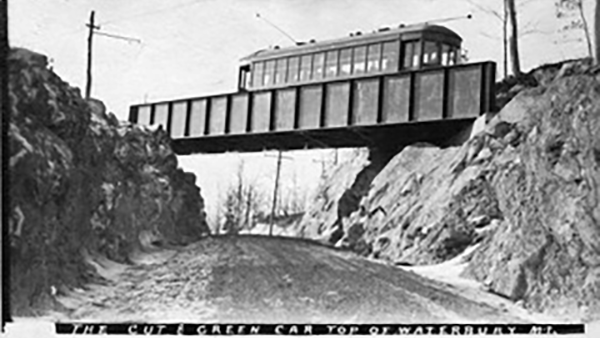 Line crossing Meriden Rd.