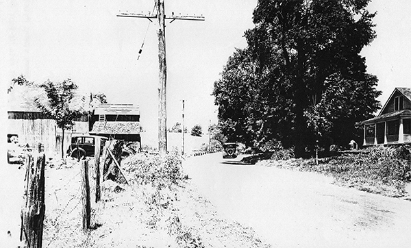 Looking north on Wolcott Road