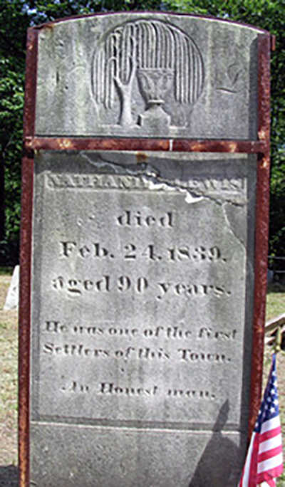 Nathaniel Lewis tombstone