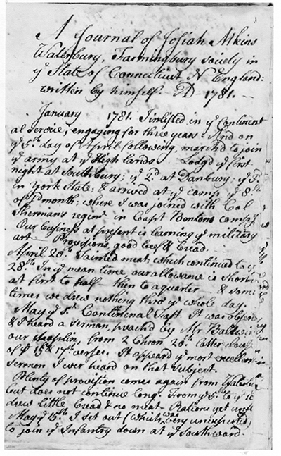 original Atkins's journal