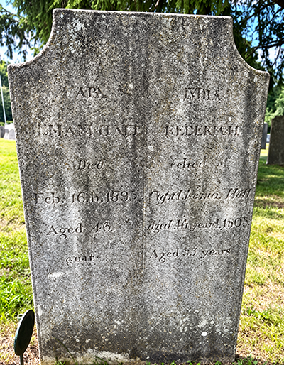 Heman andd Rebekah Hall tombstone